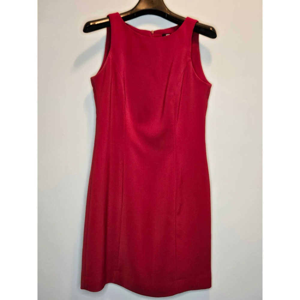 Ice Cube by Michael Red Sleeveless Sheath Dress Vintage Size 6 Made in USA
